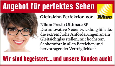 Optikhelden - Gleitsicht-Perfektion von Nikon jetzt zum Kennenlernpreis von 720 €.